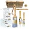 3 PCS Starter Chalk Paint Brush Set, Chalk Paint Brush for Furniture Painting or Waxing, Includes 3 Paint Brushes + Extras, Large and Small DIY Painting Projects, Vintage Tonality